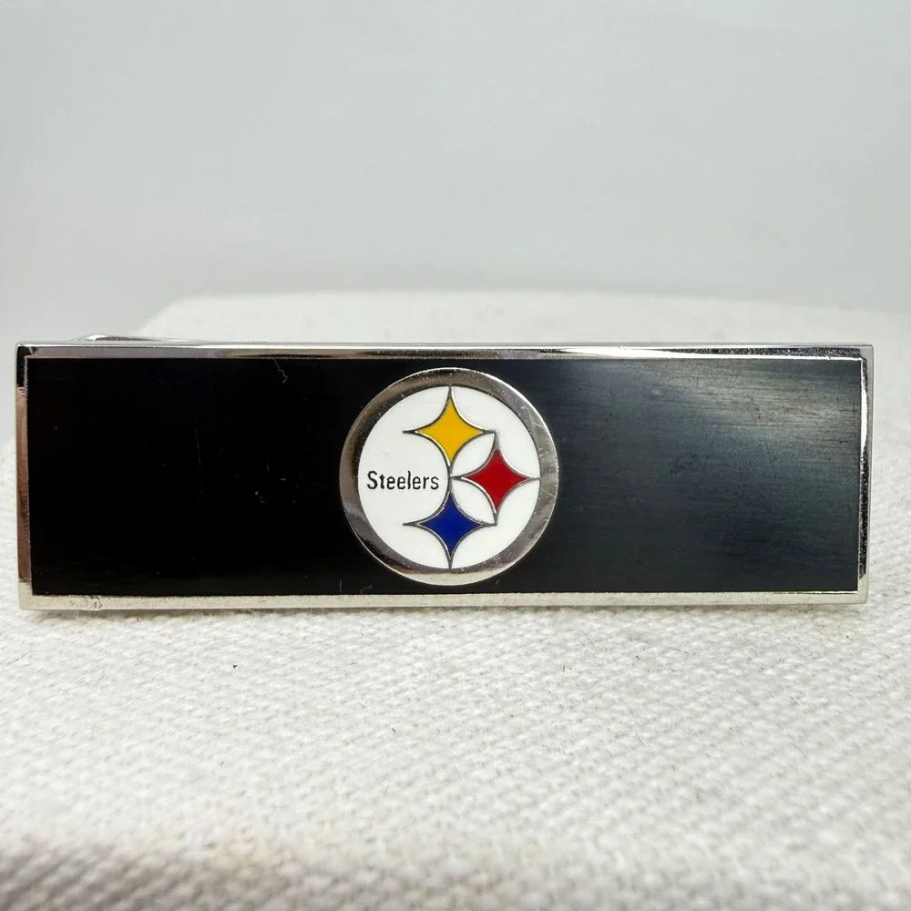 Pittsburgh Steelers Money Clip Black Enamel Metal NFL‎ Licensed Team Logo
